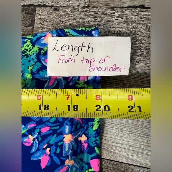 Lilly Pulitzer Women's Tropical Print Tank Top - Blue and Green - Picture 6 of 7